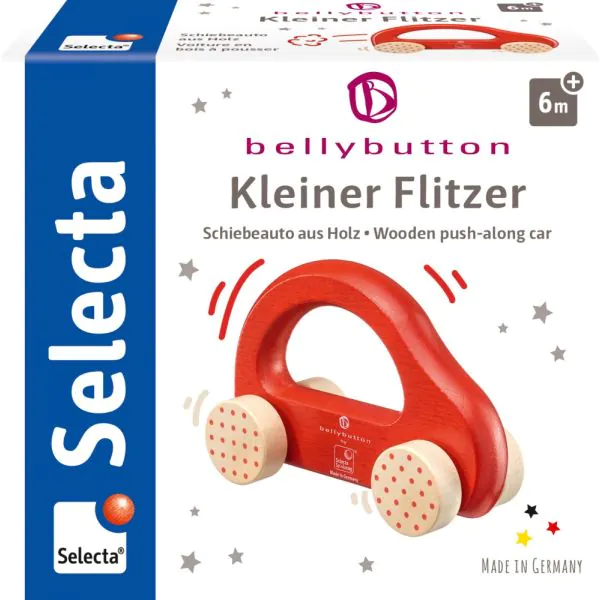 Schmidt Spiele bellybutton: Kleiner Flitzer, Greifling aus Holz, Rot, 10cm Bis zu 50% Rabatt