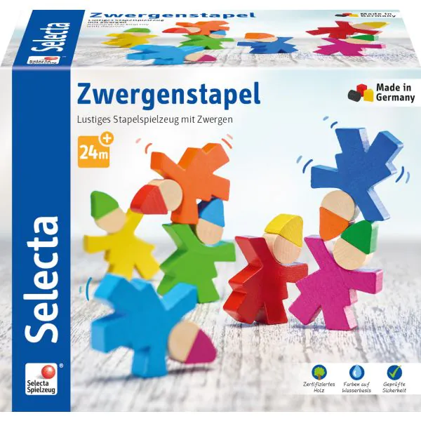 Schmidt Spiele Zwergenstapel, Stapelspielzeug aus Holz, 7 Stück Black Friday Preise