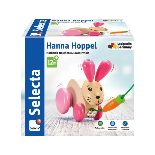 Schmidt Spiele Hanna Hoppel, Nachziehspielzeug aus Holz, 13 cm Hotsell
