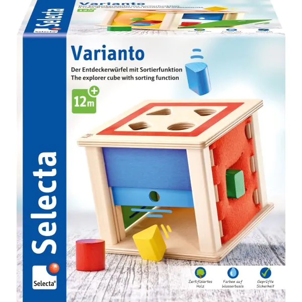Schmidt Spiele Varianto, Sortier-und Steckspiel aus Holz, 15cm Sonderangebot