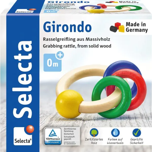 Schmidt Spiele Girondo, Greifling aus Holz, 10 cm Jubiläumsangebot