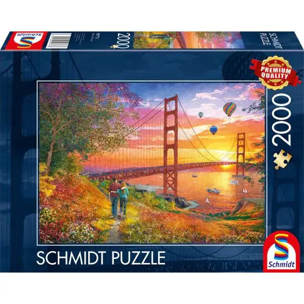 Schmidt Spiele Spaziergang zur Golden Gate Bridge, 2.000 Teile Puzzle