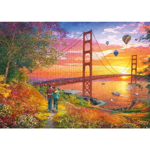 Schmidt Spiele Spaziergang zur Golden Gate Bridge, 2.000 Teile Puzzle Preisnachlass