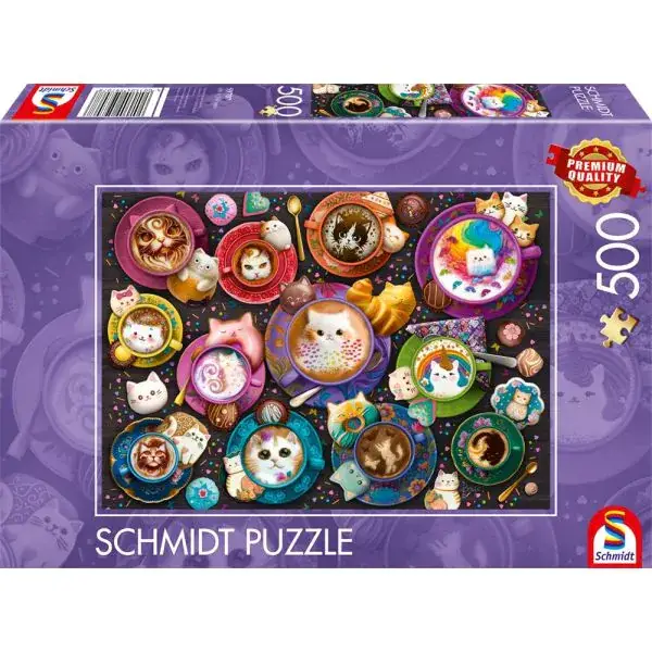 Schmidt Spiele Kätzchen à la Latte Art, 500 Teile Puzzle