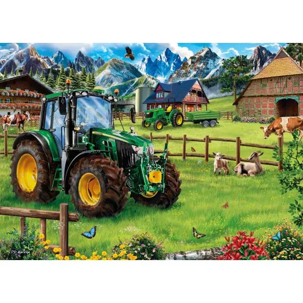 Schmidt Spiele John Deere: Alpenvorland mit Traktor 6120M, 1.000 Teile Puzzle Große Rabatte