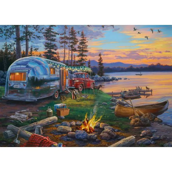 Schmidt Spiele Darrel Bush: Campingidyll am See, 1.000 Teile Puzzle Bestseller
