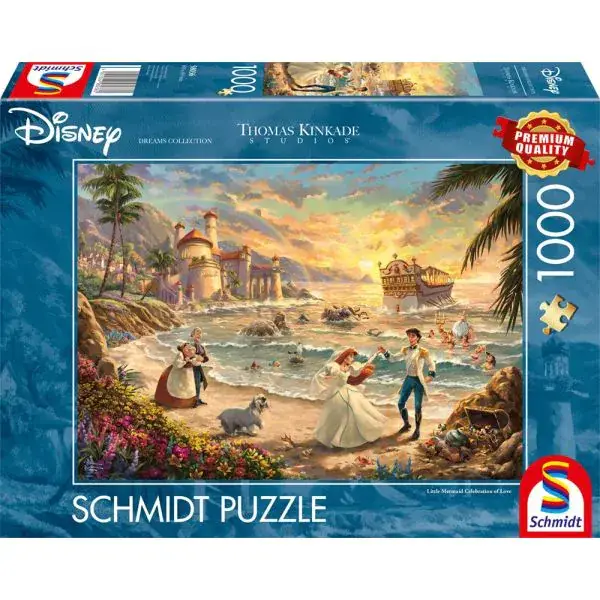Schmidt Spiele Thomas Kinkade Studios: Disney Dreams Collection - The Little Mermaid Celebration of Love (Arielle, die Meerjungfrau), 1.000 Teile Puzzle Wochenangebot