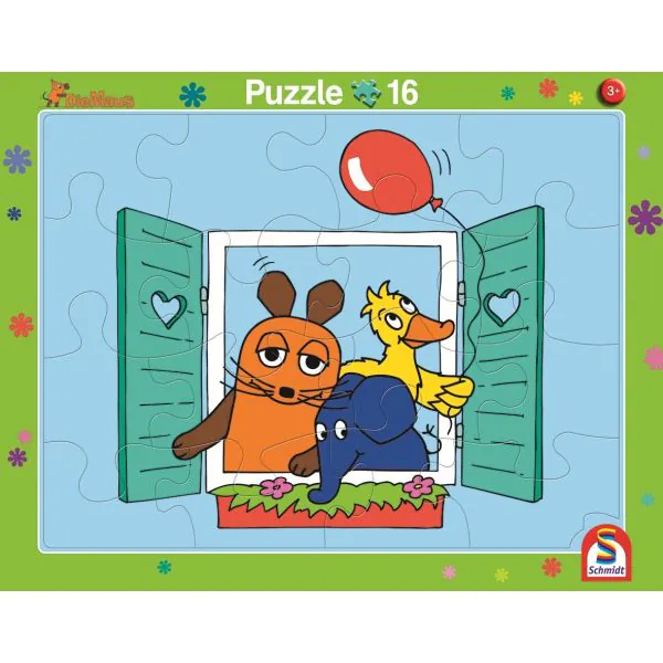 Schmidt Spiele Die Maus: 2 Kinder Rahmenpuzzle, 16 Teile/ 24 Teile 50% Rabatt mit kostenlosem Versand