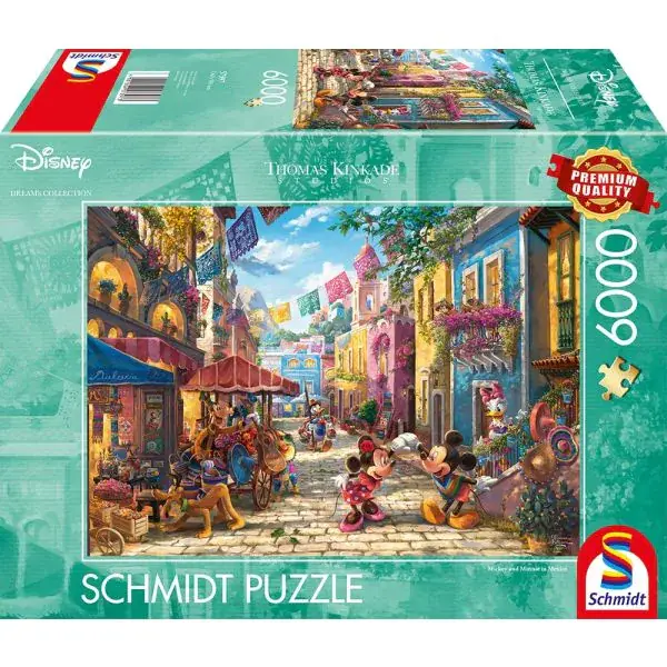 Schmidt Spiele Thomas Kinkade Studios: Disney Dreams Collection - Mickey und Minnie in Mexico, 6.000 Teile Puzzle Clearance-Verkauf