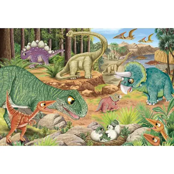 Schmidt Spiele Spaß mit Dinosauriern, 3x 24 Teile Kinderpuzzle Letzte 3 Tage