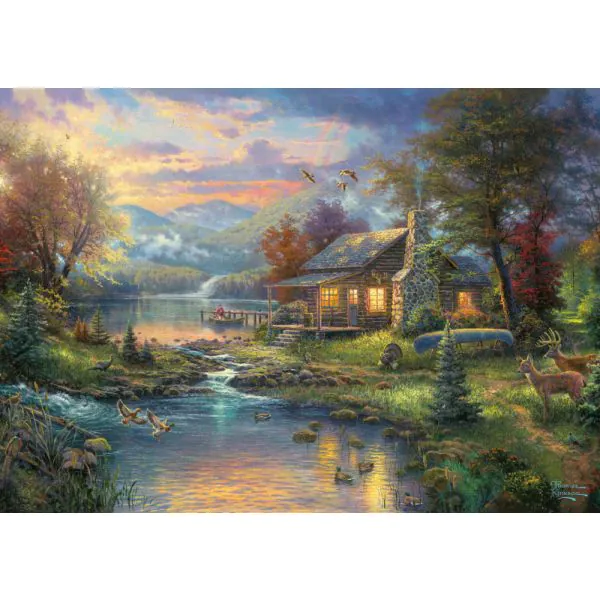 Schmidt Spiele Thomas Kinkade Studios: Nature's Paradise in der Nostalgie Metalldose, 500 Teile Puzzle Begrenzt auf 3 Tage