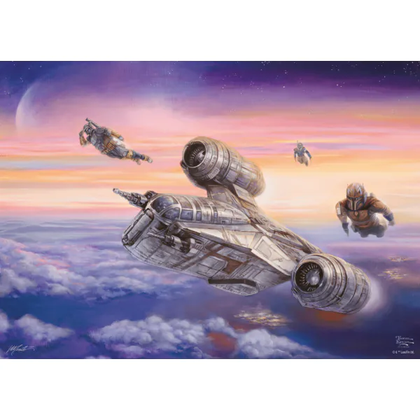 Schmidt Spiele Thomas Kinkade Studios: Star Wars The Mandalorian - Die Eskorte , 1.000 Teile Puzzle Angebote