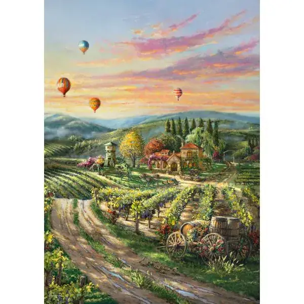 Schmidt Spiele Thomas Kinkade Studios: Peaceful Valley Vineyard, 1.000 Teile Puzzle Schlussverkauf