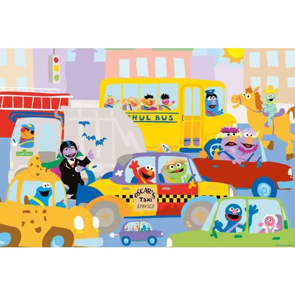 Schmidt Spiele Sesamstrasse®: Im Straßenverkehr, 100 Teile Kinderpuzzle Cyber Monday