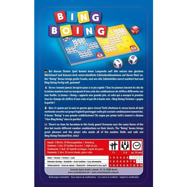 Schmidt Spiele Bing Boing, Reisespiel in der Metalldose Neueste Stile