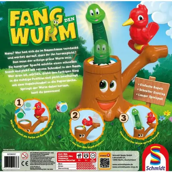 Schmidt Spiele Fang den Wurm, Kinderspiel Zeitbegrenzte Promotion