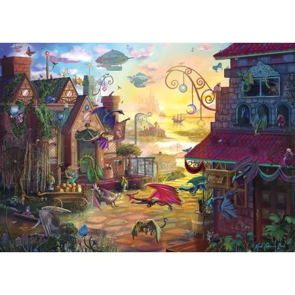 Schmidt Spiele Rose Cat Khan: Drachenpost, 1.000 Teile Puzzle Riesige Ersparnisse