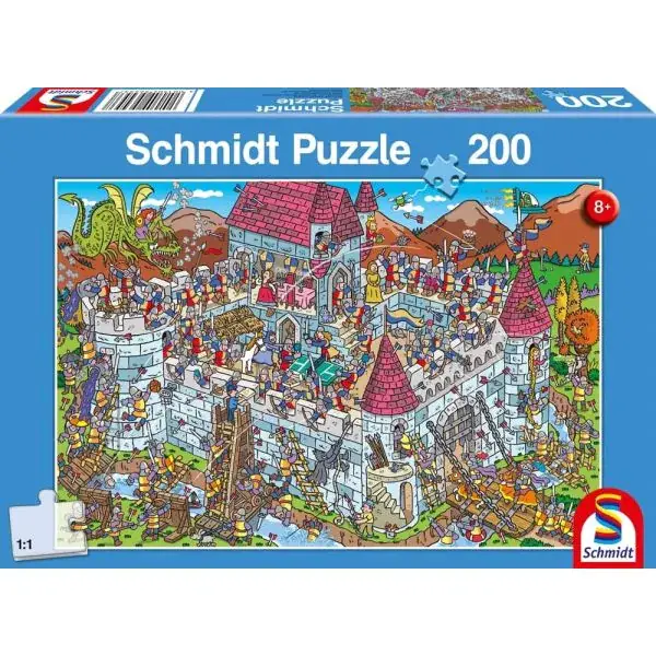 Schmidt Spiele Blick in die Ritterburg, 200 Teile Kinderpuzzle Zeitbegrenzte Promotion