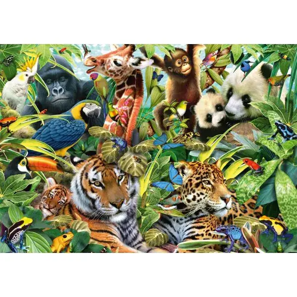 Schmidt Spiele Kunterbunte Tierwelt, 1.500 Teile Puzzle Sonderangebot der Fabrik