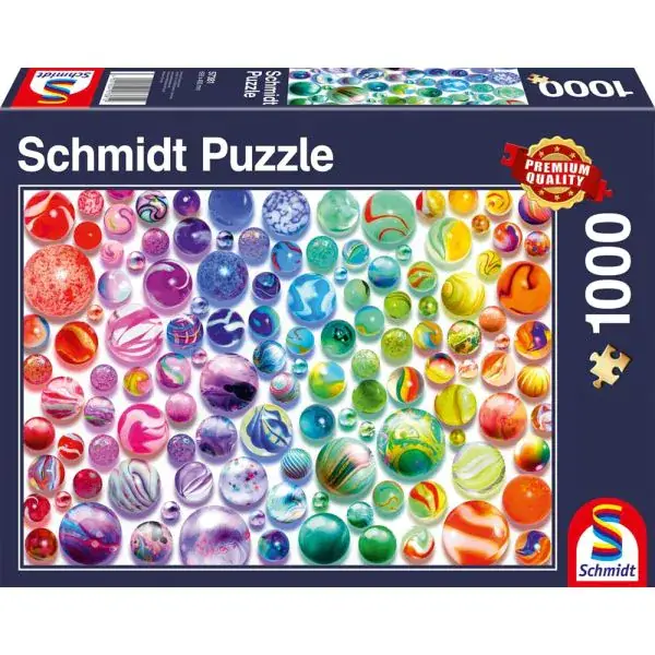 Schmidt Spiele Regenbogen-Murmeln, 1.000 Teile Puzzle Super Rabatt