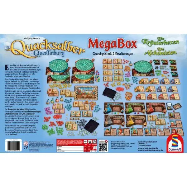 Schmidt Spiele Mega Box: Die Quacksalber von Quedlinburg (Grundspiel + 2 Erweiterungen) Hotsell