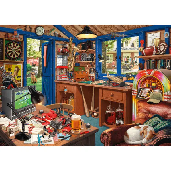 Schmidt Spiele Steve Read: Secret Puzzle - Vaters Werkstatt, 1.000 Teile Puzzle Lagerräumung