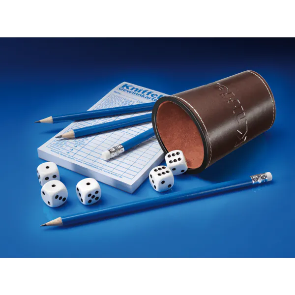 Schmidt Spiele Kniffel® mit großem Spielblock und original Kniffelbecher Letzter Tag