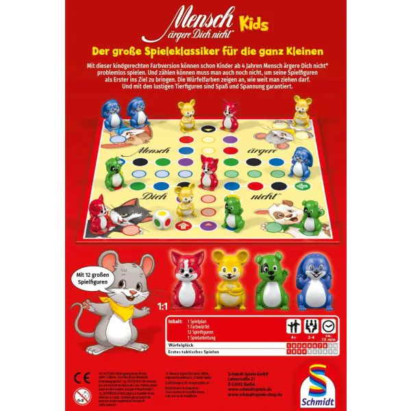 Schmidt Spiele Meine Lieblingsspiele: Mensch ärgere Dich nicht® Kids (mit 3D-Spielfiguren) 2025