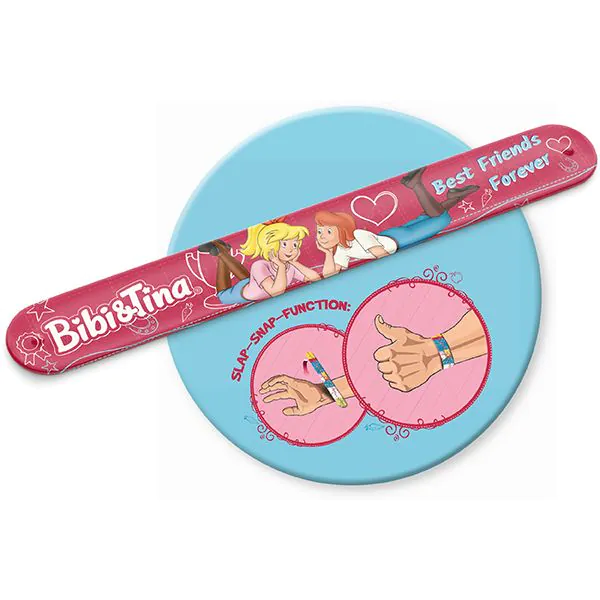 Schmidt Spiele Bibi & Tina: Freundinnen für immer, 150 Teile Kinderpuzzle mit Add-on (inkl. Slap Snap Band bunt) Vierteljährliche Förderung