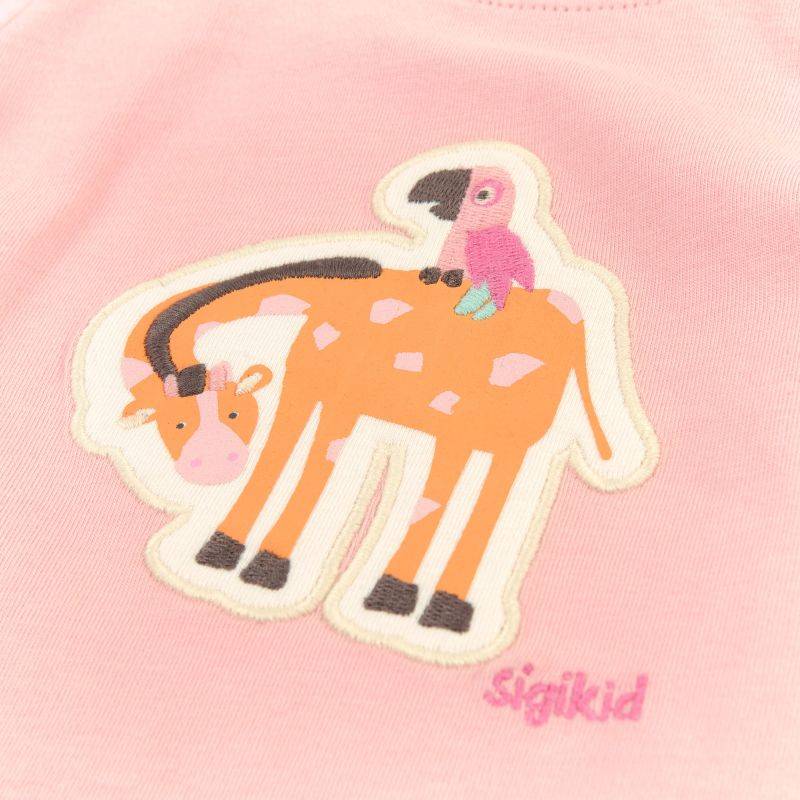 Sigikid Baby T-Shirt, zartrosa mit Giraffen Motiv Bis zu 65% Rabatt