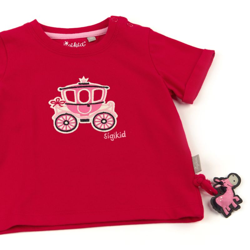 Sigikid Rotes Baby T-Shirt mit Märchenkutsche Motiv Clearance-Verkauf