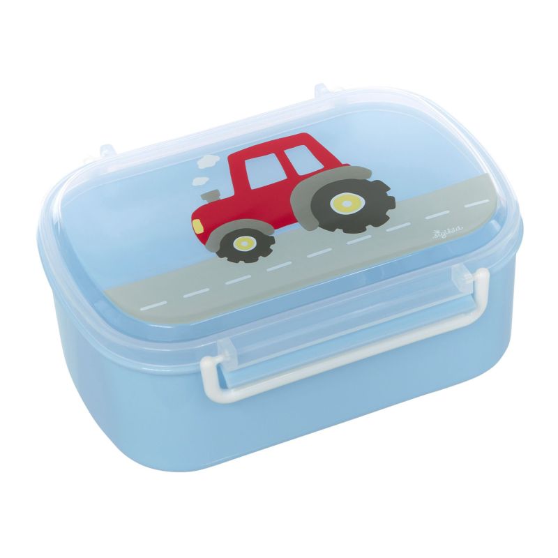 Sigikid Kinder Set 400 ml Edelstahl-Trinkflasche und Brotbox, Traktor Sonderangebot