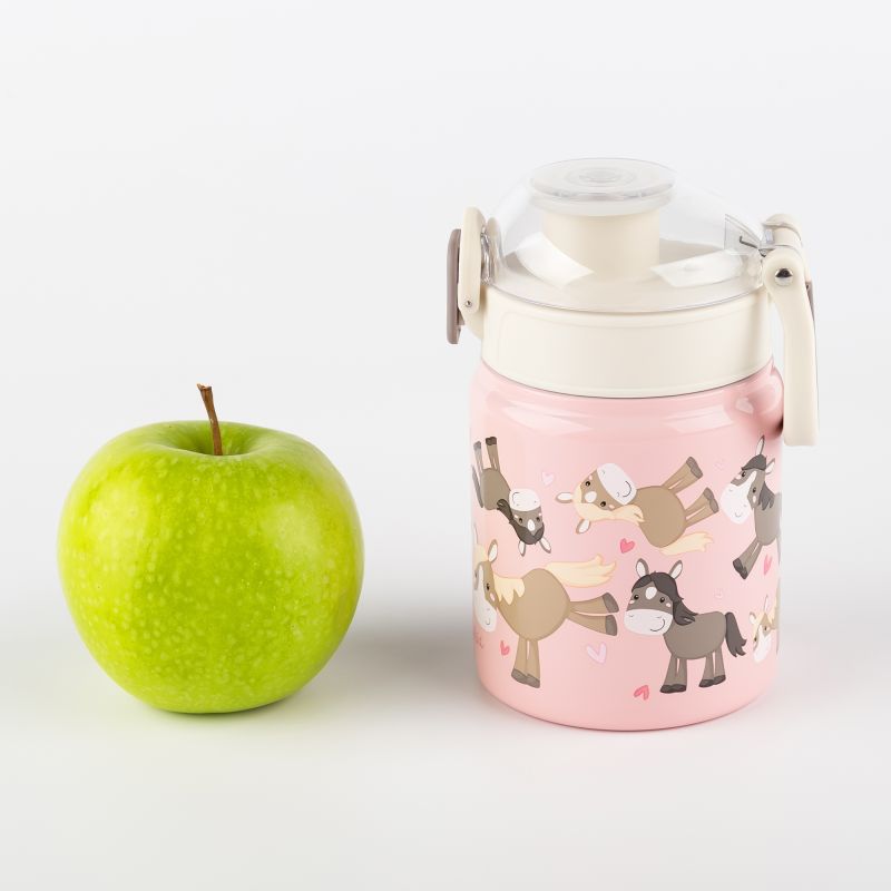 Sigikid Kinder Set 400 ml Edelstahl-Trinkflasche und Brotbox, Pony Günstig kaufen