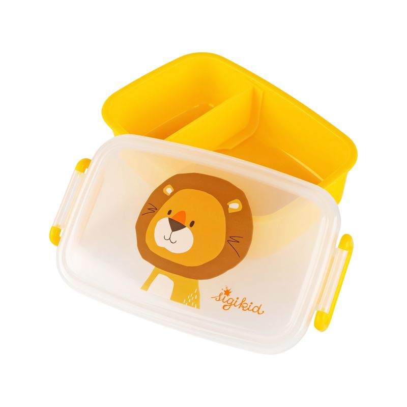Sigikid Kinder Set 250 ml Edelstahl-Trinkflasche und Brotbox, Löwe Großer Ausverkauf