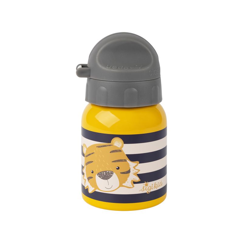 Sigikid Kinder Set 250 ml Edelstahl-Trinkflasche und Brotbox, Tiger Flash Sale