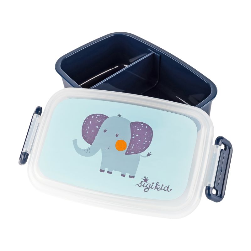 Sigikid Kinder Set 250 ml Edelstahl-Trinkflasche und Brotbox, Elefant Begrenztes Angebot
