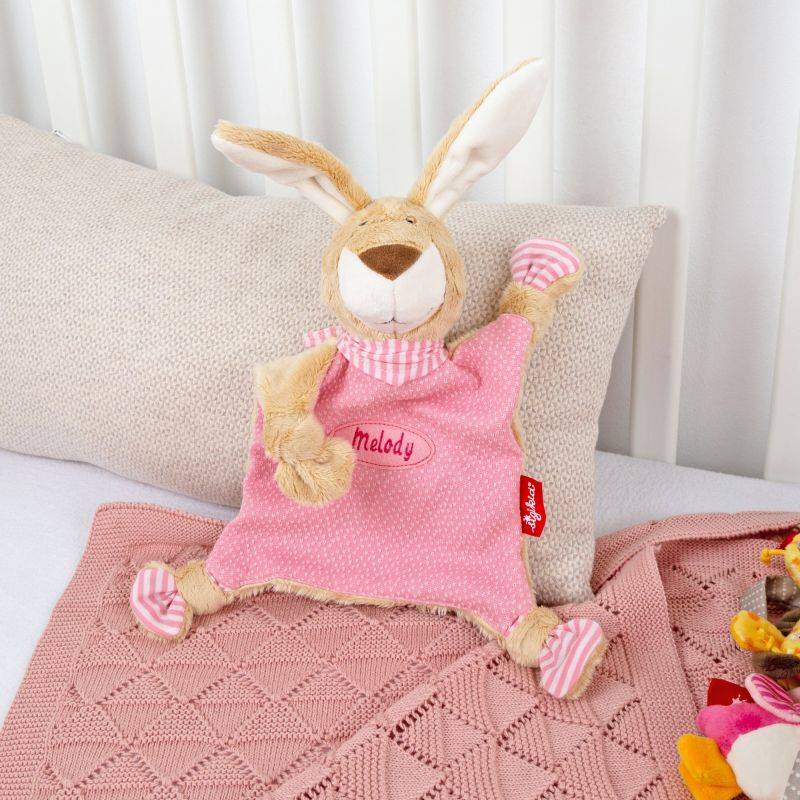 Sigikid Namensschnuffeltuch Hase rosa Kostenlose Rückgabe