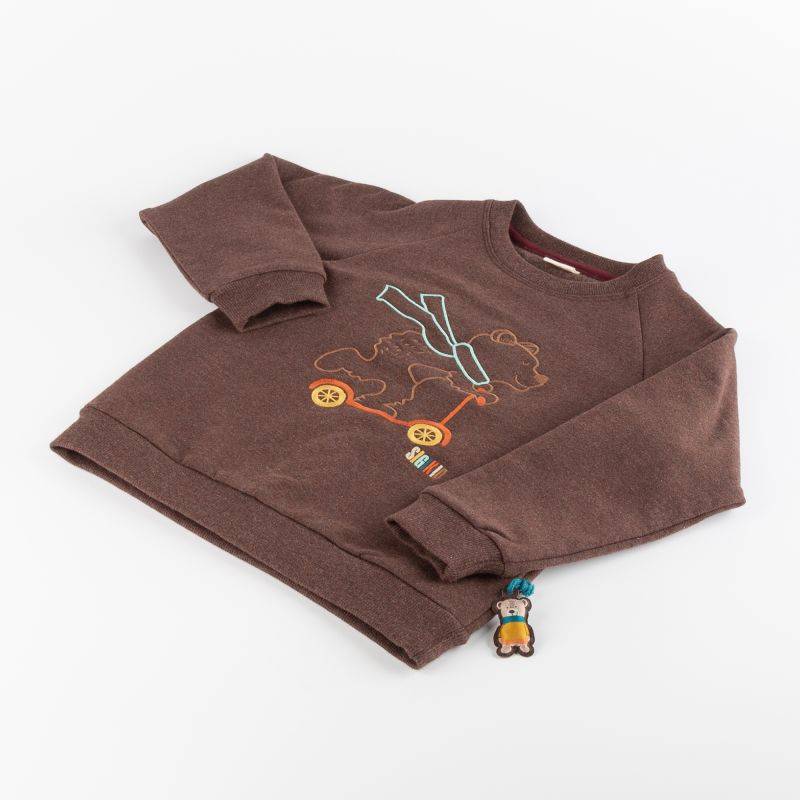 Sigikid Kinder Sweatshirt Bär, dunkelbraun Hotsell
