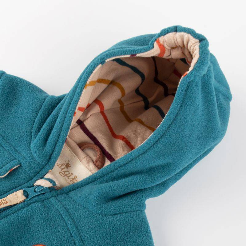 Sigikid Baby Fleeceoverall Bär mit Kapuze, grün Schlussverkauf