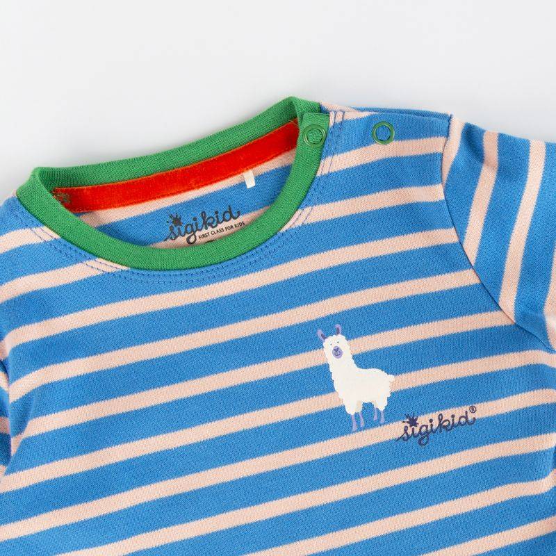 Sigikid Baby Kleid Crazy Lama, blau gestreift Blitzverkäufe
