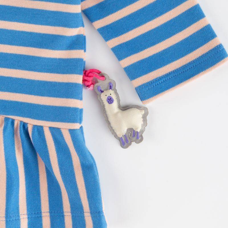 Sigikid Baby Kleid Crazy Lama, blau gestreift Blitzverkäufe