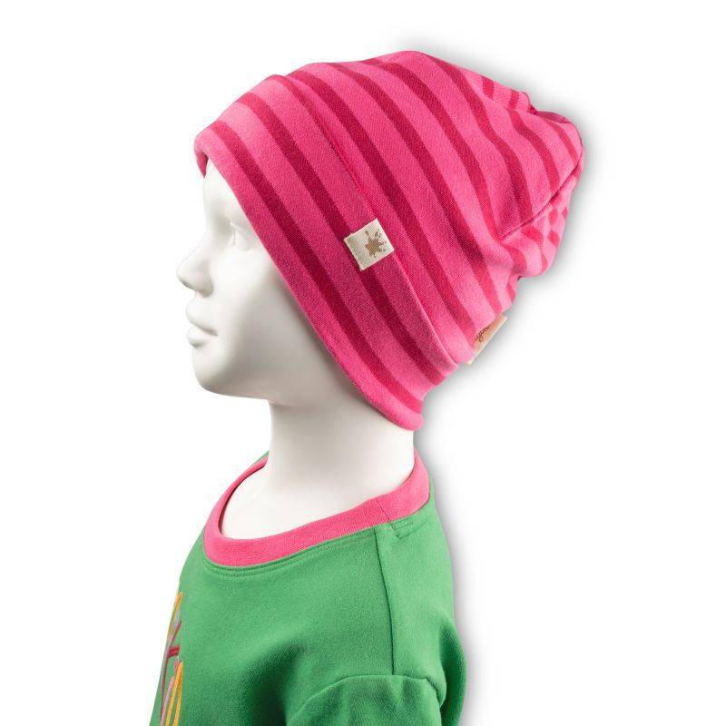 Sigikid Kinder Beanie, pink gestreift Limitierter Zeitrabatt