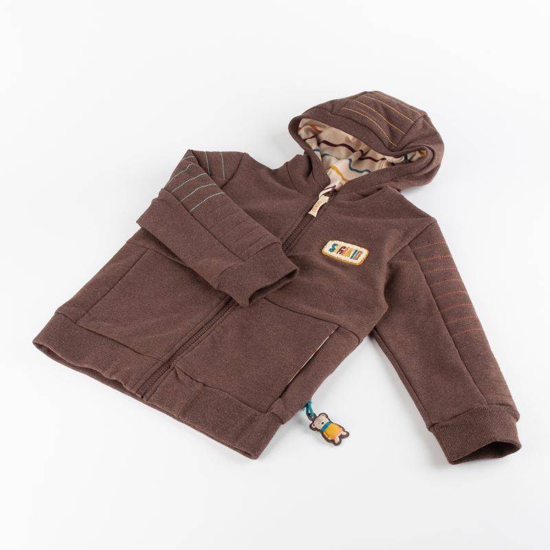 Sigikid Kinder Sweatjacke mit Kapuze, dunkelbraun Fabrik Onlineshop