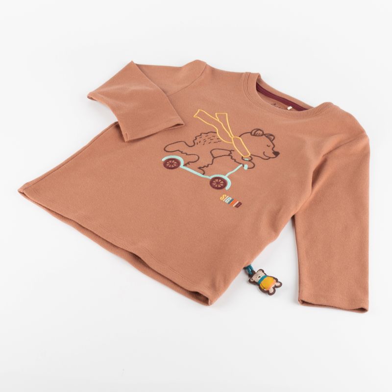 Sigikid Kinder Langarmshirt Bär, braun Günstig kaufen