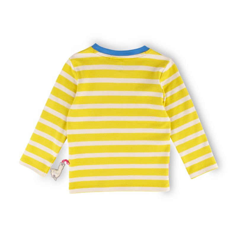 Sigikid Kinder Langarmshirt Crazy Lama, gelb gestreift Online Shopping