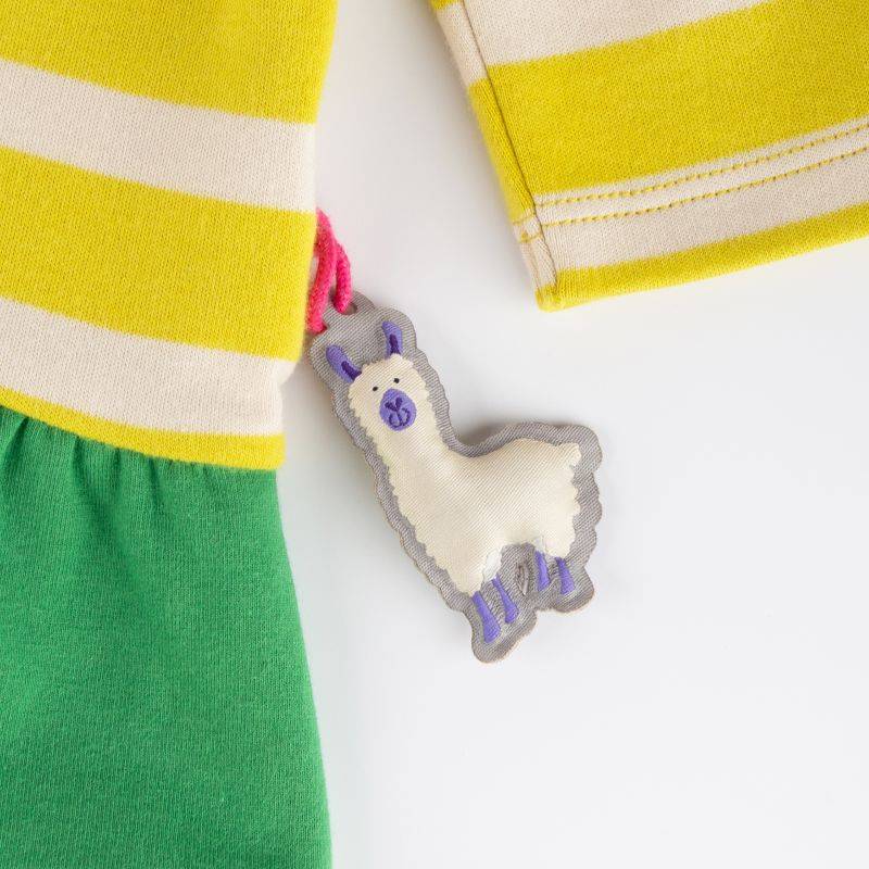 Sigikid Baby Kleid Crazy Lama, grün und gelb Cyber Monday