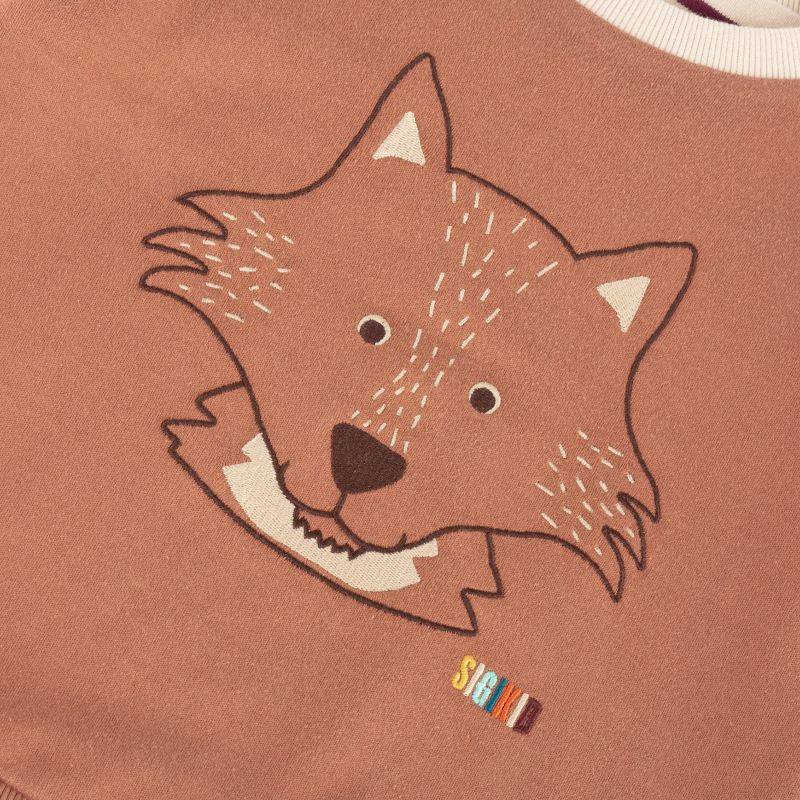 Sigikid Kinder Wendeshirt Fuchs, bunt gestreift oder braun Exklusive Angebote