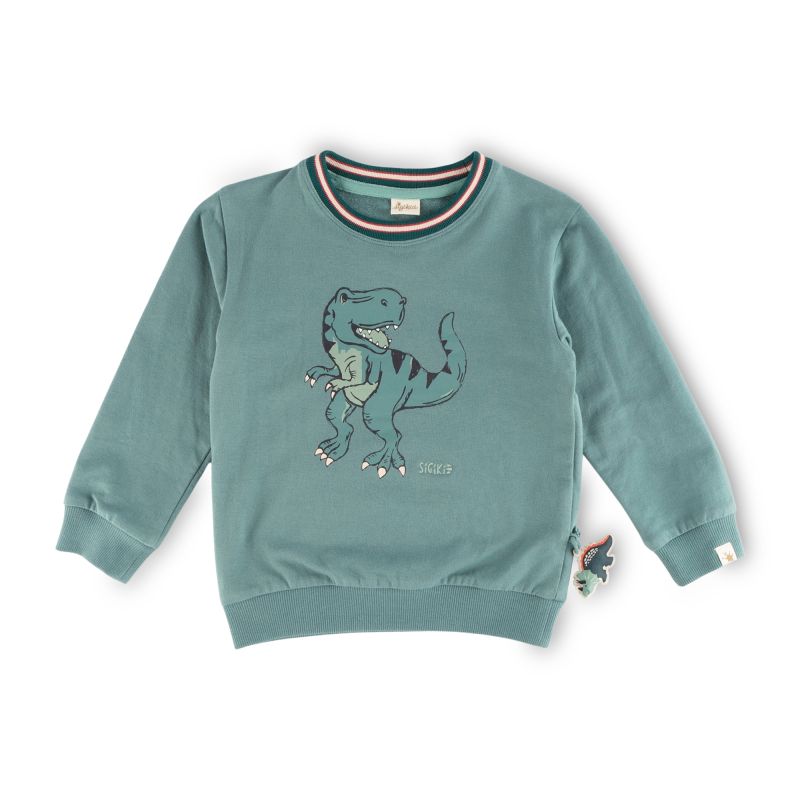 Sigikid Kinder Sweatshirt Dino, grün Online Outlet