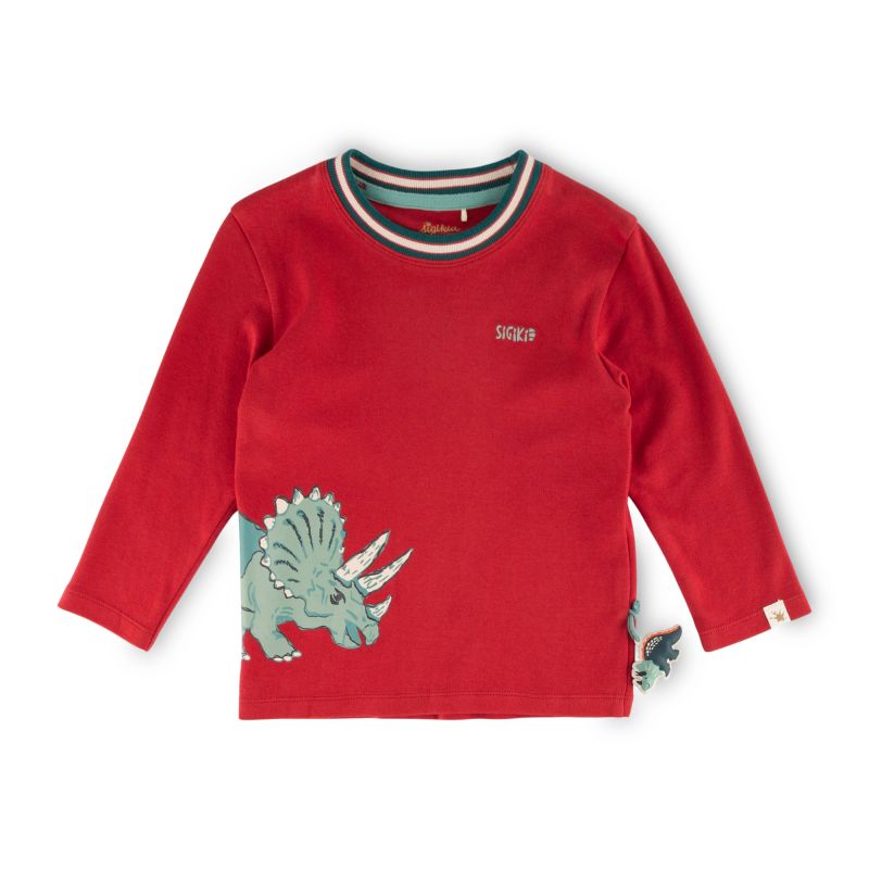 Sigikid Kinder Langarmshirt Dino, dunkelrot Neuheiten