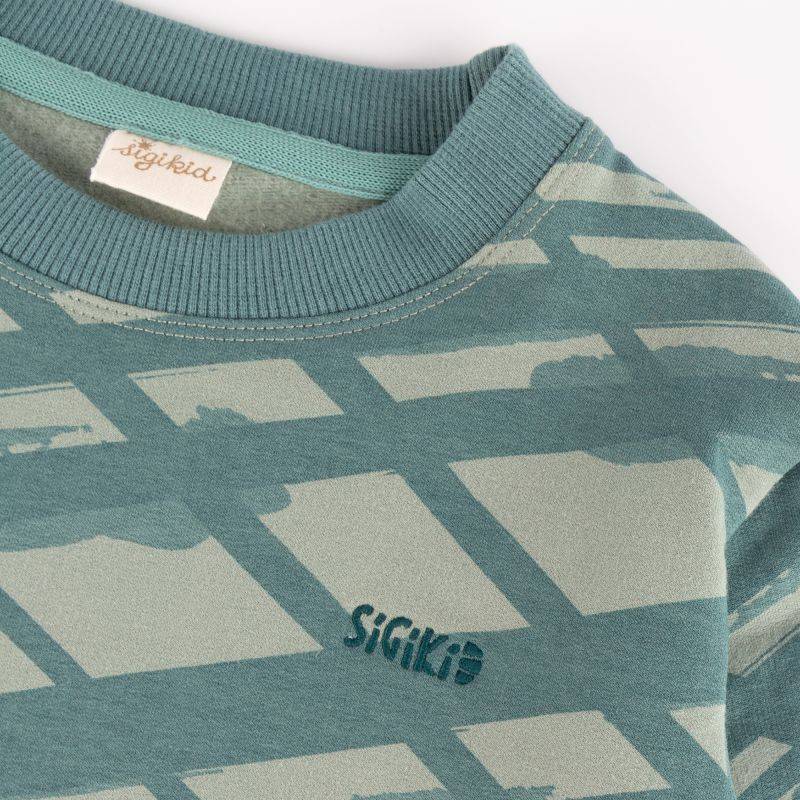 Sigikid Kinder Sweatshirt Dino, grün Tägliche Deals